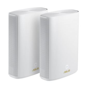 ASUS ZenWiFi AX Hybrid (XP4) - Système Wi-Fi (2 routeurs) - jusqu'à 5500 pieds carrés - maillage - GigE, HomePlug AV (HPAV) 2.0 - 802.11a/b/g/n/ac/ax - Bi-bande