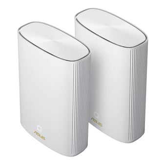 ASUS ZenWiFi AX Hybrid (XP4) - Système Wi-Fi (2 routeurs) - jusqu'à 5500 pieds carrés - maillage - GigE, HomePlug AV (HPAV) 2.0 - 802.11a/b/g/n/ac/ax - Bi-bande