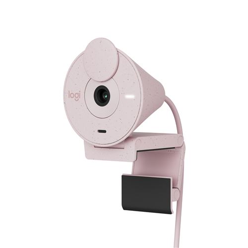 Logitech - Webcam  Brio 300 Full Hd Avec Micro - Rose
