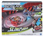 Arene Hyper Vitesse et toupies Beyblade Burst Turbo Slingshock Wonder Valtryek V4 et Achilles A4