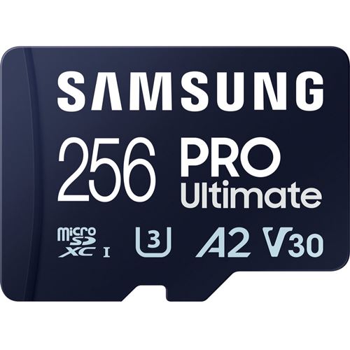 Carte mémoire microSDXC Samsung Pro Ultimate 256 Go Bleu Carte mémoire microSDXC Samsung Pro Ultimate 256 Go Bleu