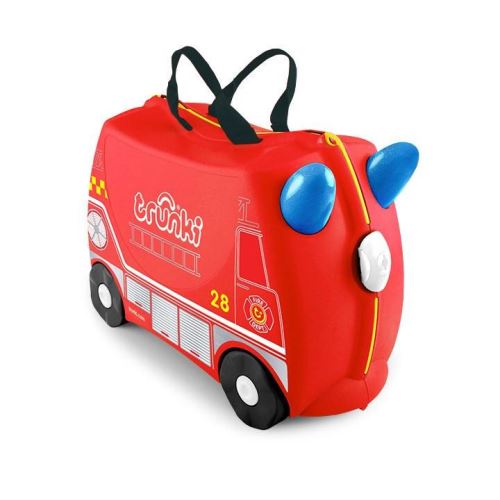 Valise Trunki Frank le camion de pompier Rouge 18 L 4 roues