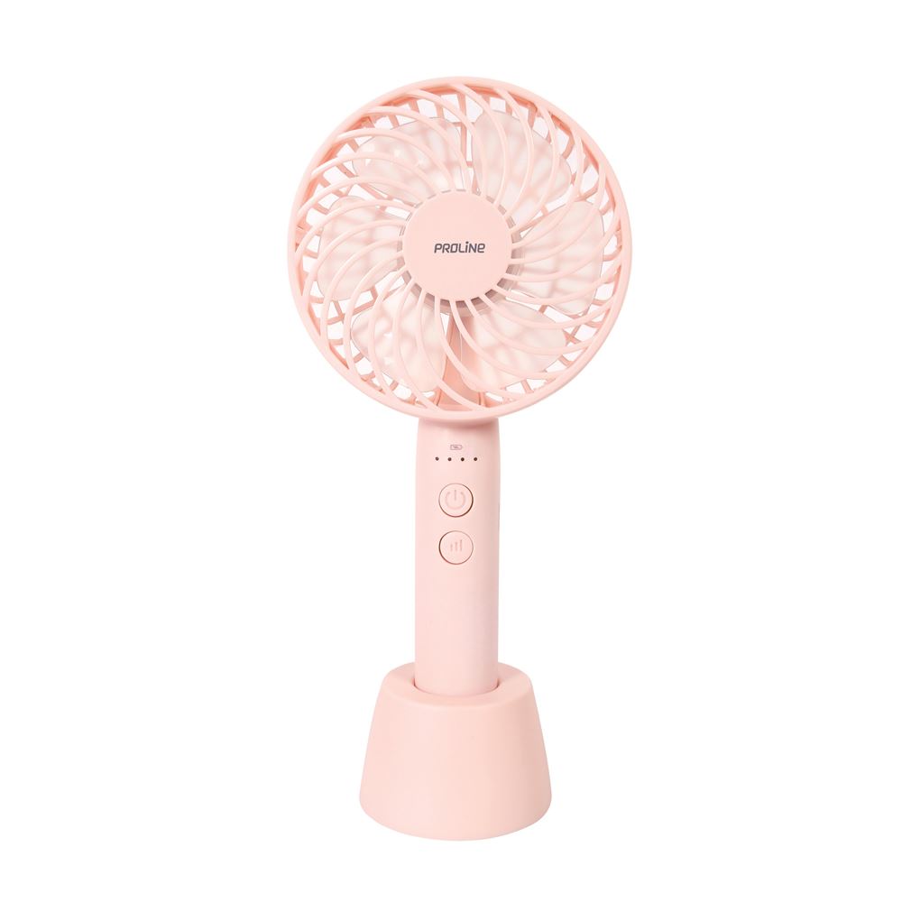 Ventilateur Portable 3 En 1 Avec Écran LED - 5 Vitesses, Rechargeable - Portatif, Main, Cou Ou Bureau - Rose
