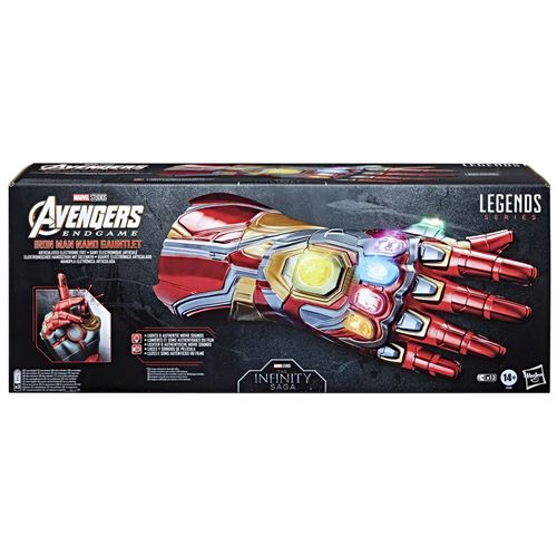 Figurine Marvel Legends Series Avengers gant électronique articulé Iron Man Nano Gauntlet