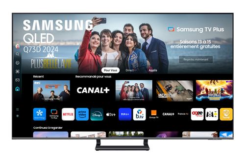 TV QLED Samsung Tq65Q73D 165 Cm 4K Smart TV 2024 Noir