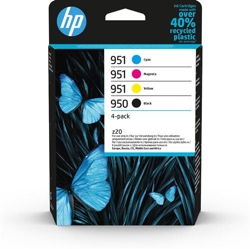 Pack de 4 Cartouches d'encre HP 950 Noir + HP 951 Cyan Magenta Jaune
