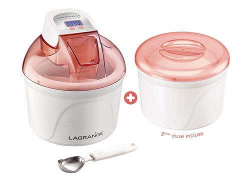 Sorbetiere Lagrange Double Cuve (2 x 1.5L) Rose Orange État correct - N/A reconditionné disponible sur Fnac