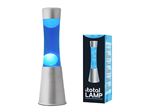 Lampe à poser Itotal Lave Base Argent Liquide Bleu Cire Blanche 25 W 30 cm