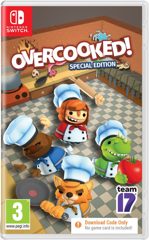 Pochette avant du jeu Overcooked! Edition Special Code in a box Nintendo Switch