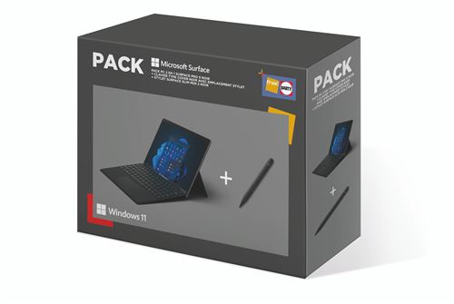 Pack PC 2 En 1 Microsoft Surface Pro 9 Noir 13’’ Écran Tactile Intel Core i5 8Go Ram 256Go SSD Graphite + Clavier Microsoft + Stylet Microsoft Surface Slim Pen 2