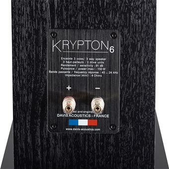 Enceinte colonne Davis Acoustics Krypton 6 Noir Vendue à l'unité