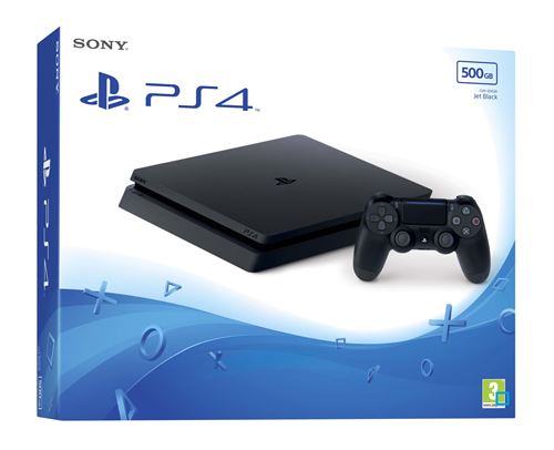 Sony PlayStation 4 PS4 500 Go Jet Black Console avec contrôleur bon état 