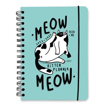 Agenda scolaire Grupo Erik Editores 2022 2023 Semainier 12 mois Meow Meow