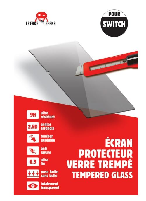 SWITCH OLED Kit de protection ecran en verre trempe 2.5D