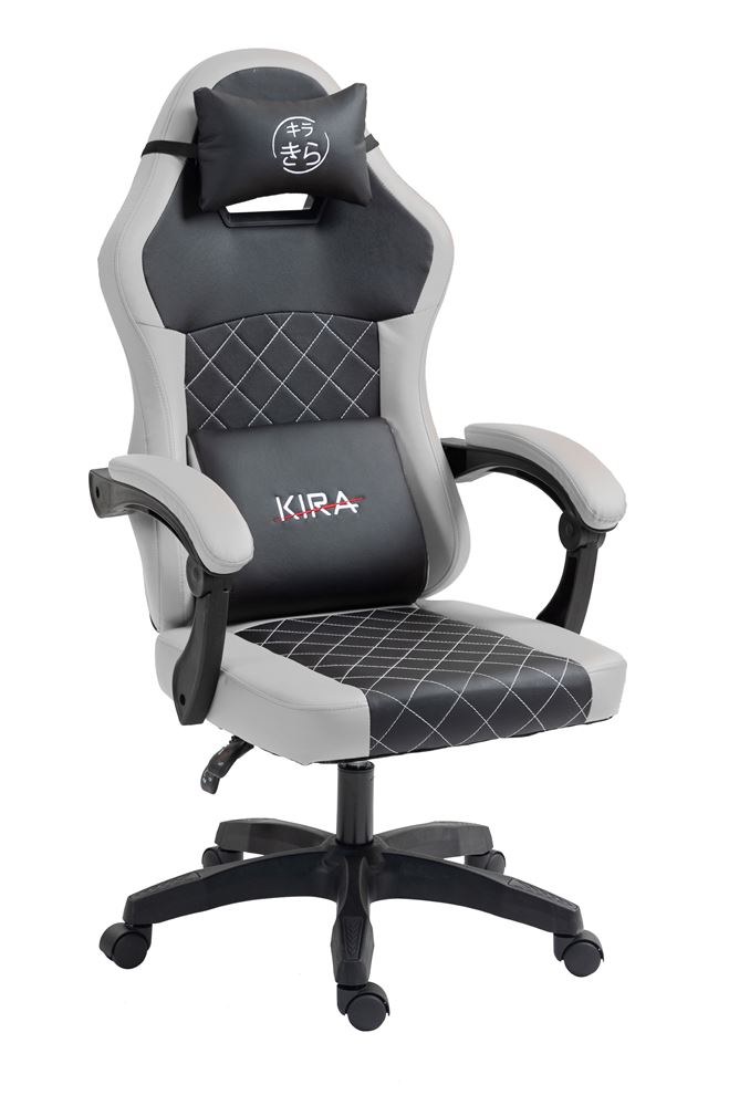 Chaise gaming Kira Katana Gris et Noir