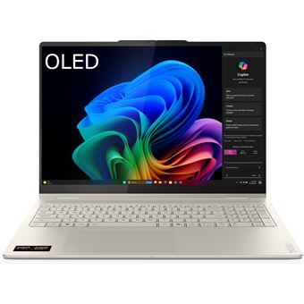 PC 2 en 1 Lenovo Yoga 7 16AKP10 16'' OLED 2.8k 120 Hz écran tactile Copilot+PC AMD Ryzen™ 7 AI 16 Go RAM 512 Go SSD Gris sable - 1