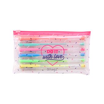 Set de 6 stylos de couleurs Mr. Wonderful Do it with love