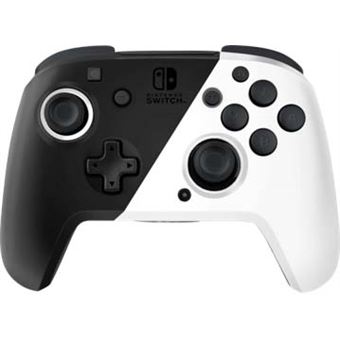 Manette filaire Pdp Faceoff Deluxe Noir et blanc pour Nintendo Switch