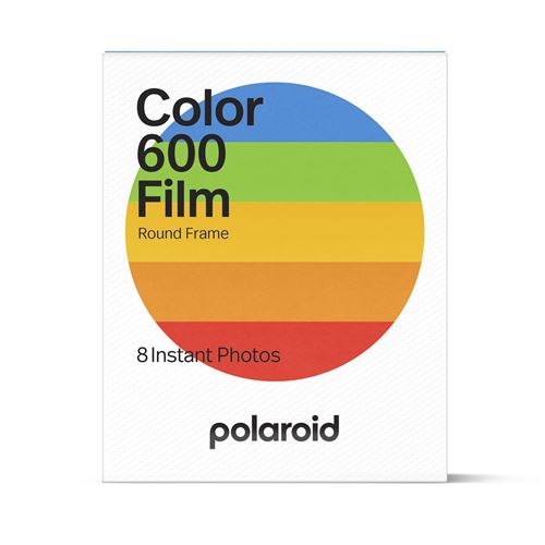 Films Couleur Polaroid i-Type et 600 – Pack de 8, Cadre Rond