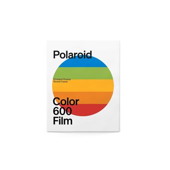Films couleur pour appareils photo instantané Polaroid i-Type et 600 Blanc  Edition cadre rond - Pellicule ou papier photo