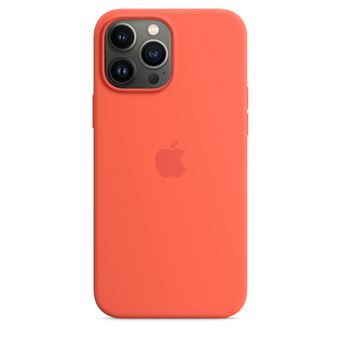 Coque en silicone avec MagSafe pour iPhone 13 Pro Max Nectarine