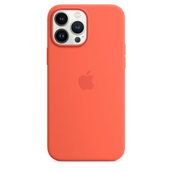 Coque en silicone avec MagSafe pour iPhone 13 Pro Max Nectarine