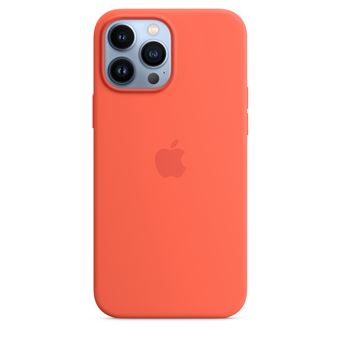 Coque en silicone avec MagSafe pour iPhone 13 Pro Max Nectarine