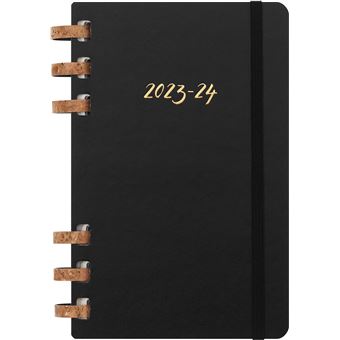 Agenda scolaire Moleskine 2023-2024 12 mois Spirales Académique Noir