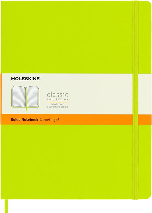 Carnet ligné Moleskine Classique Très Grand Format Couverture Rigide Vert Citron