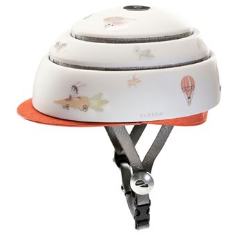 Casque de vélo pour enfants pliable Closca Leaf Taille S Beige et Orange