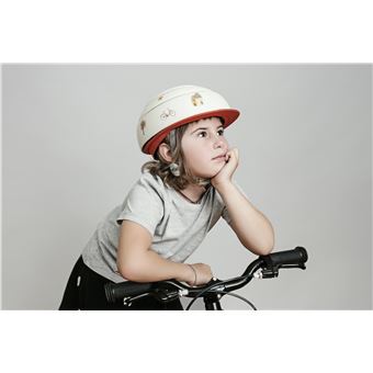 Casque de vélo pour enfants pliable Closca Leaf Taille S Beige et Orange