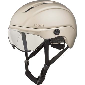 Fietshelm met vizier Cairn Fuse Mat Metallic Cream Maat M - 1