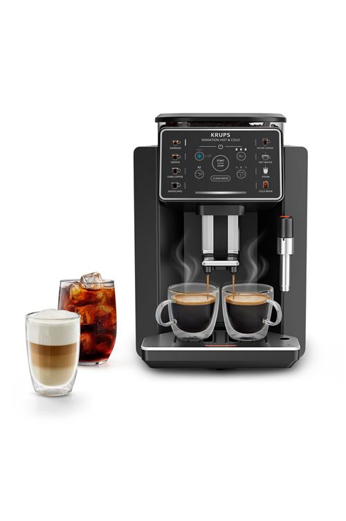 Machine à café à Grain Krups Sensation Hot & Cold Ea9138 15 Bar Noir