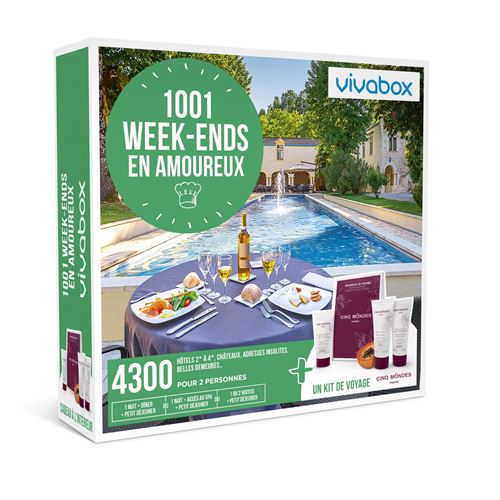 Coffret cadeau Vivabox 1001 Week-ends en amoureux