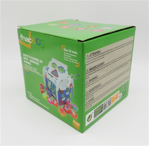 Boîte à formes en bois Fnac Kids Animaux Marins