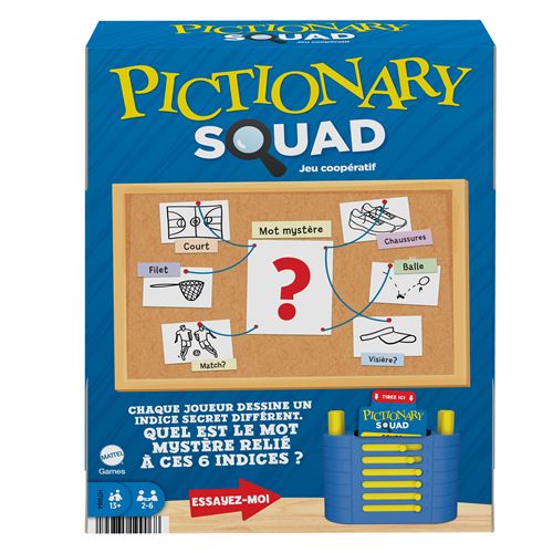 Boite de Jeu classique Mattel Pictionary Squad