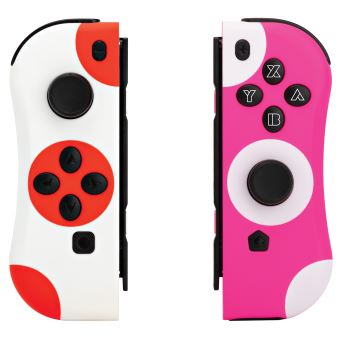 Pack de 2 Manettes Under Control Ii-Con Rouge et Rose pour Nintendo Switch