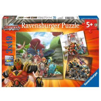 Puzzles 3 x 49 pièces Ravensburger Le Bien contre le Mal Gormiti