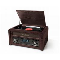 Micro-système CD Muse MT-115 Vintage Collection Bois avec Platine vinyle DAB+
