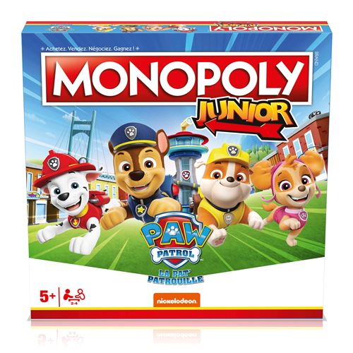 Jeu Classique Winning Moves Monopoly Junior Paw Patrol La Pat’Patrouille
