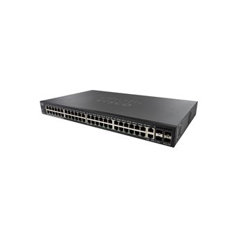 Cisco Small Business SG350X-48 - Commutateur - Géré - 48 x 1000Base-T + 2 x combo 10 gigabits SFP+ + 2 x 10 Gigabit SFP+ - Montable sur rack - 1