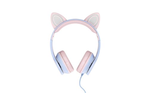 Casque audio filaire pour enfant Swingson Cat Ears Rose et bleu