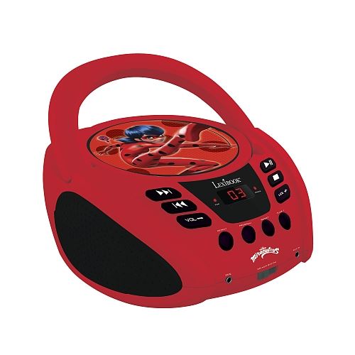 Radio Lecteur Cd Lexibook Miraculous Rouge