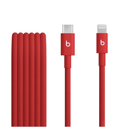 Câble Beats USB-C vers Lightning 1.5 m Rouge pour iPhone