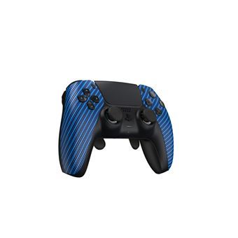 Manette Sans Fil PS5 Personnalisée Burn Controllers Bleu Carbone