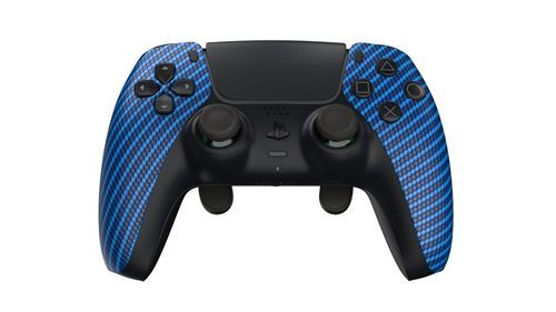 Manette Sans Fil PS5 Personnalisée Burn Controllers Bleu Carbone
