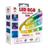 Ruban LED RGB XL Geek Monkeys 10 m avec revêtement en silicone + Télécommande