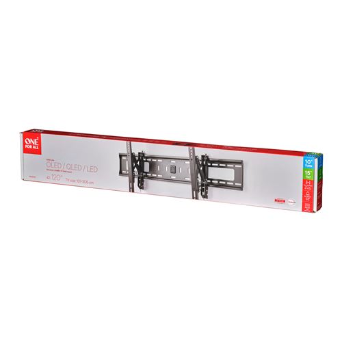 One For All Support Mural Inclinable One® For All Solid Jumbo Wm4920 Noir Pour TV De 42" À 120"