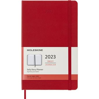 Agenda scolaire Moleskine 2022 2023 Journalier grand format Rigide Rouge