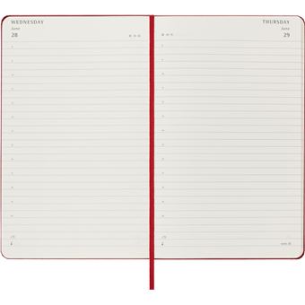 Agenda scolaire Moleskine 2022 2023 Journalier grand format Rigide Rouge